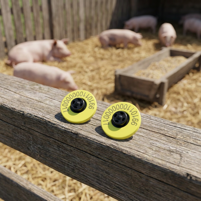 Nuovo Fofia Full ICAR ET908 Bovine RFID LF Ear Tag Materiale TPU 350N Tensione 5 anni Garanzia ISO11784/5 Conformità Uso in azienda agricola