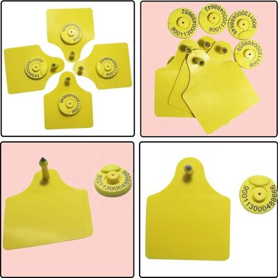 Etichetta auricolare per tracciamento animali ICAR T904+T905, nuova RFID in plastica TPU di alta qualità, 70*57mm, codifica laser, garanzia 3 anni, per allevamenti