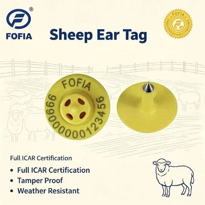 Alta qualità Nuovo OEM ET957 134.2kHz TPU Chip Animali Tag auricolari elettronici per suini bovini pecore-10cm Read Range -20~80C ICar