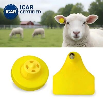 Etichetta auricolare elettronica ET957 di alta qualità 134.2kHz in TPU per uso in fattoria su suini, pecore e bovini, portata di lettura 10 cm, -20~80°C, 29.9x30.3 mm