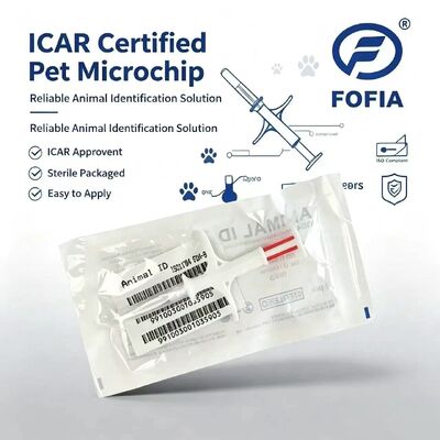 Durable Fofia New Hot Selling RFID 134.2kHz PP Material Dog ID Microchip Acquaproof Farm Usage Pet Injection 1,5 anni Tag orecchio