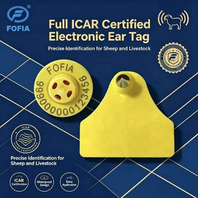 Tag auricolare a tracciamento elettronico di animali per capre e pecore resistente all'acqua Nuovo codice laser RFID TPU di alta qualità Modello di garanzia di 3 anni
