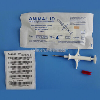 2026 2,12*12mm Vendita a caldo Fofia RFID 134,2kHz Microchip per animali ZS006 con IP67 impermeabile per iniezione di animali domestici da bestiame coniglio