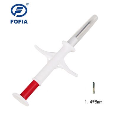 FOFIA ZS007 Certificato ICAR Microchip RFID per Animali 134.2kHz FDX/EM4305 Impermeabile IP67 Bianco PP 1.4x8mm Cane Gatto Coniglio Bovini Nuovo