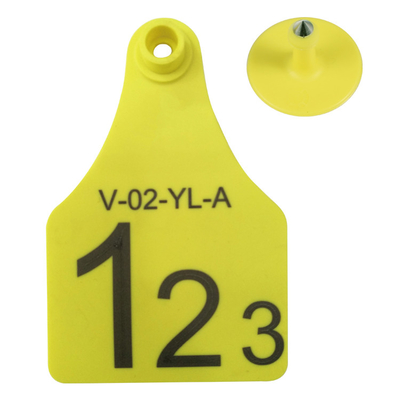 ET902 Etichette auricolari RFID in TPU personalizzate laser incise Etichette auricolari di bestiame con identificazione numerata Per uso in fattoria di mucche, maiali, pecore e conigli