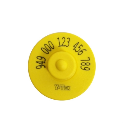 bestiame Eid Ear Tags Yellow Color delle aziende agricole 960MHz 96 bit