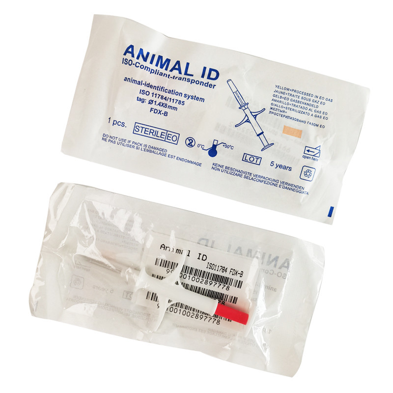 Tag microchip impiantabile EO sterilizzato numero universale a 15 cifre numero del chip animale
