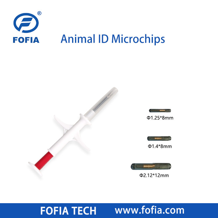 Microchip impiantabile su cavalli 134.2khz Rfid Chip animale Pet Id Microchip iniettabile per animali con siringa