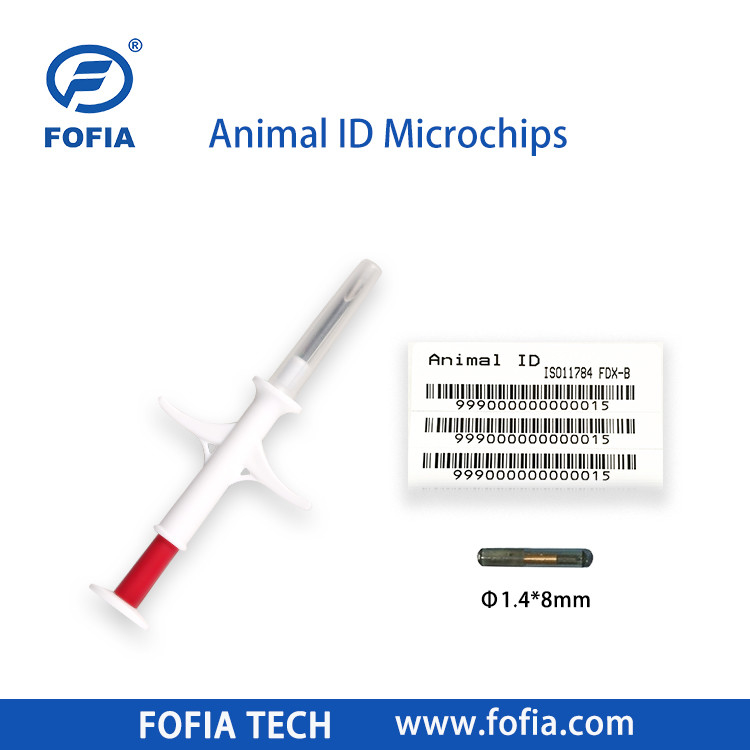 20 anni di prestazioni Rfid Chip Animal Pet Id Microchips iniettabili per animali con siringa