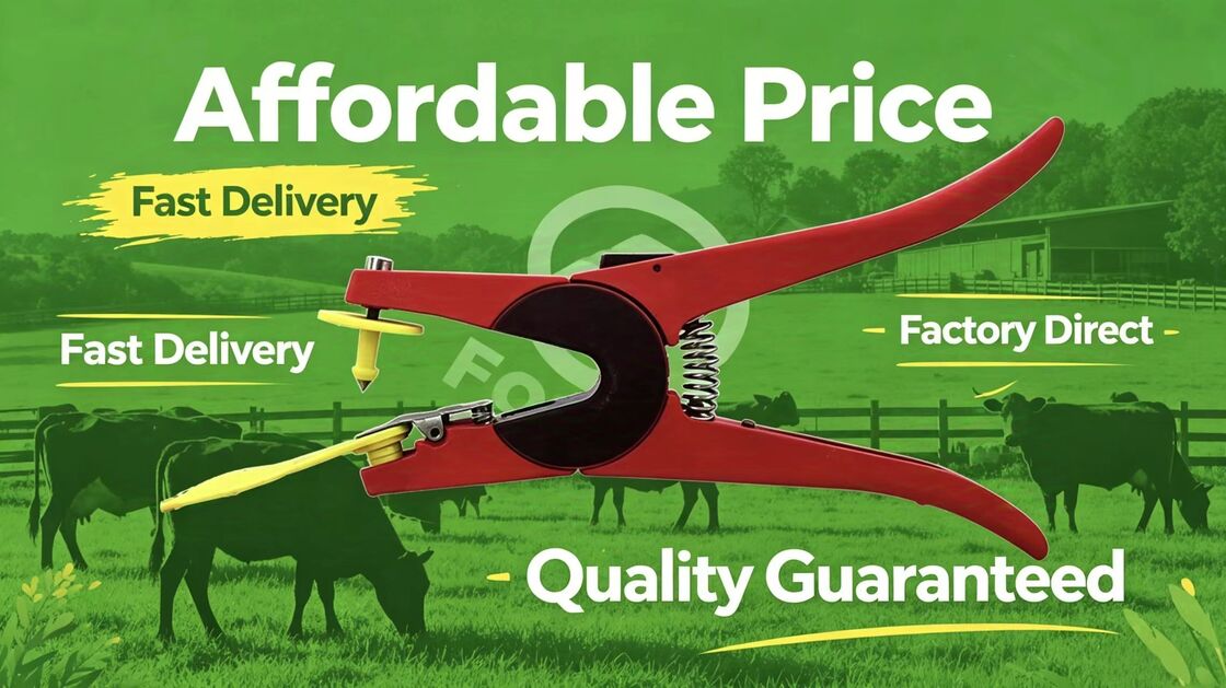 Applicatore di etichette auricolari durevoli per l'identificazione di diversi animali compatibile con etichette auricolari elettroniche ET915 conveniente e per aziende agricole