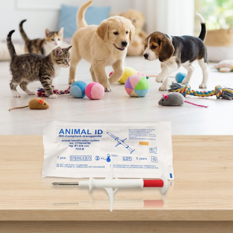 Kit di iniezione con microchip per animali domestici certificato ICAR ZS007 per Arowana e pesci