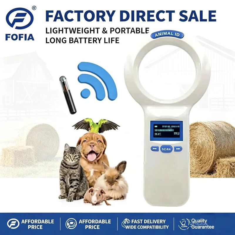 Ricaricabile con batteria al litio, scanner RFID a microchip che semplifica il processo di identificazione