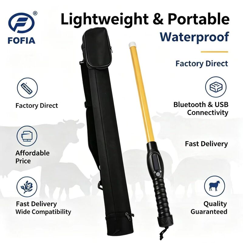 Lettore RFID portatile con Bluetooth 5 USB Trasmissione dati di tipo C e lettura a lungo raggio per la gestione del bestiame
