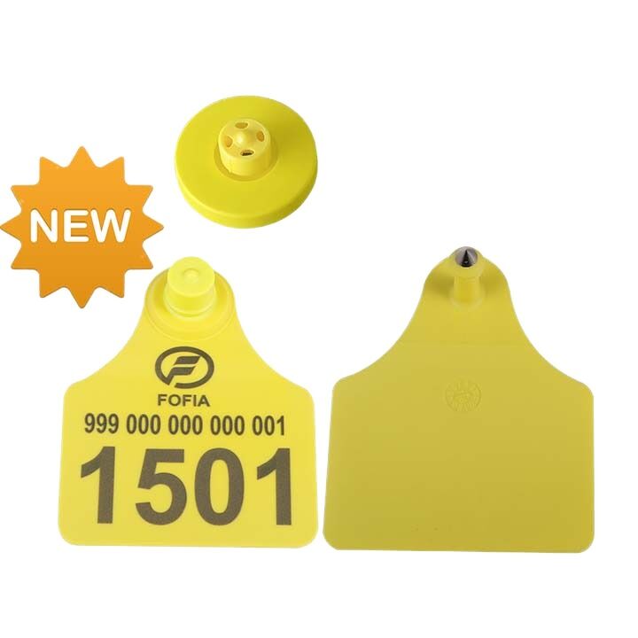 FULL ICAR Certified TPU Stripe Shape Long Range Active RFID Sheep Ear Tag per animali