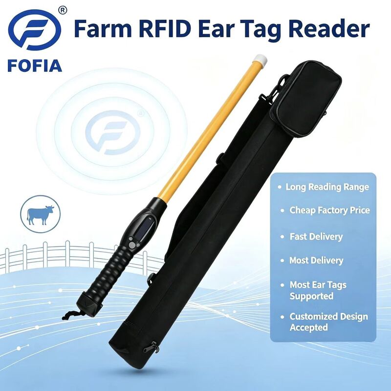 FOFIA Waterproof PT280 RFID Reader 134.2kHz PVC Plastic NLIS Australia ICAR approvato ID bovino USB ISO 11784/5 10-20cm