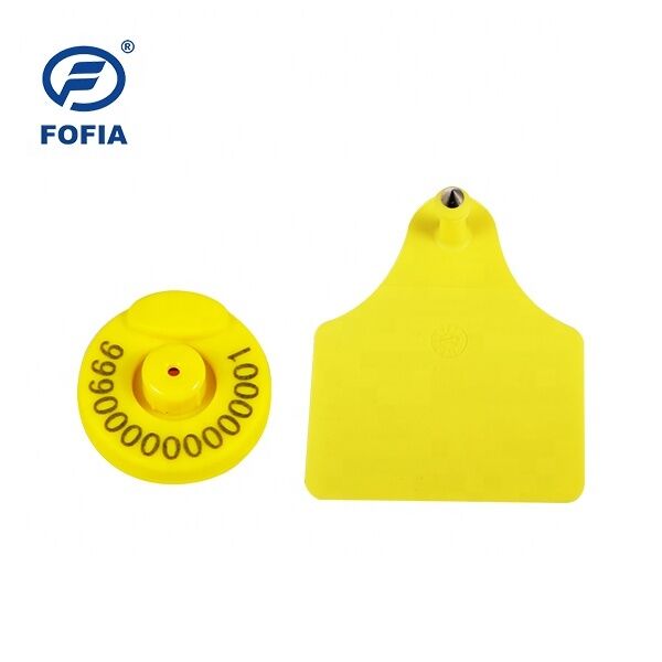 Fofia ICAR Certificato etichette d'orecchio di plastica per bovini maiali capre Identificazione intelligente del bestiame conforme ISO