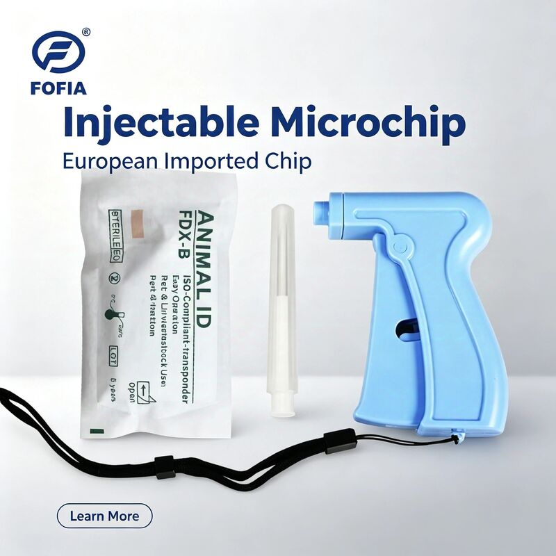 Fofia Hot Selling RFID separato e riutilizzabile134.2kHz Animal ID Microchip ZS005 impermeabile per uso domestico Iniezione 1,5 anni di garanzia