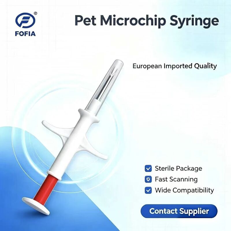 Nuovo FOFIA RFID ICAR certificato 134.2kHz Animal Microchip FDX/EM4305 Chip IP67 impermeabile per animali da compagnia iniezione di plastica