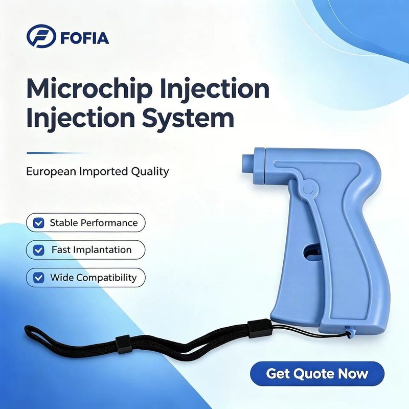 Fofia 2026 Nuovo RFID in vendita 134,2 kHz Identificatore per cani e animali Microchip Tipo diviso Plastica ZS008 impermeabile per iniezione per animali domestici