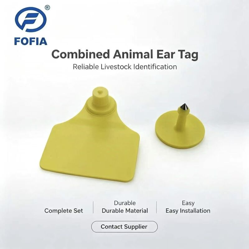 ICAR T904+T901 Combinazione di Tag Auricolari per il Tracciamento di Animali Chip Bovini Nuova Alta Qualità RFID TPU Codifica Laser Garanzia 3 Anni