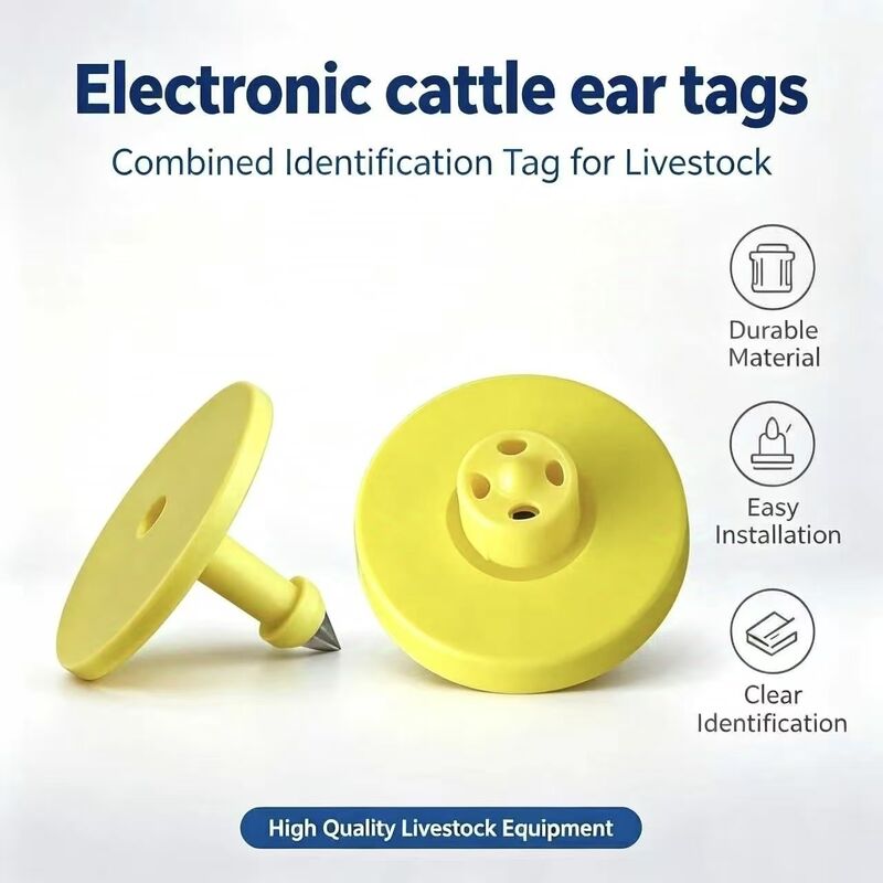 Tag auricolare RFID impermeabile con conformità ISO11784/5 e garanzia di 5 anni per il monitoraggio del bestiame