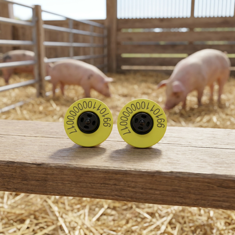 Nuovo full ICAR ET908 Identificatore di animali bovini RFID LF Ear Tag BLE ISO11784/5 Materiale TPU 350N Tensione 5 anni Garanzia Uso in azienda agricola