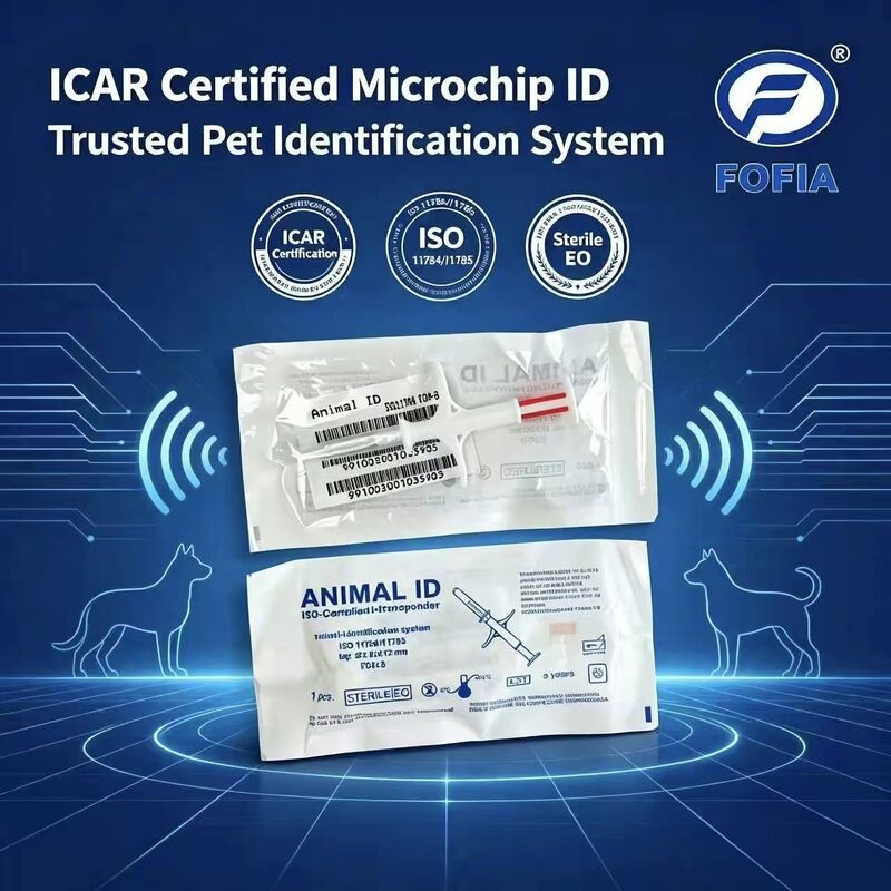 Fofia Nuovo RFID certificato ICAR 134.2kHz PP Animal ID Microchip impermeabile per cani e gatti Utilizzare 1.5 anni di garanzia