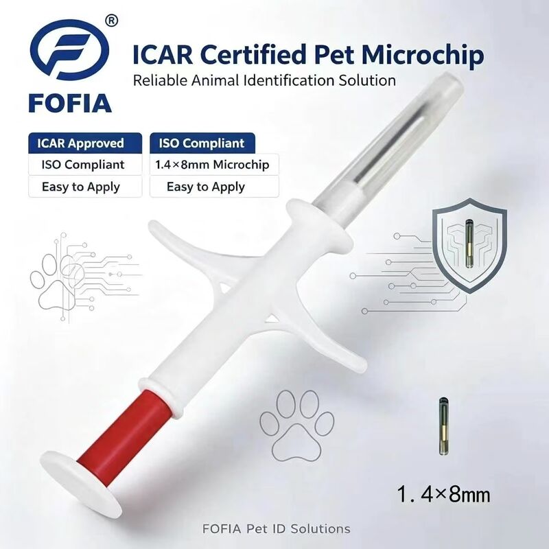 FOFIA Nuovo microchip RFID 134,2 kHz per animali FDX/EM4305 IP67 impermeabile per bovini/maiali/pecore