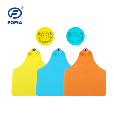 ET902 Etichette auricolari RFID in TPU personalizzate laser incise Etichette auricolari di bestiame con identificazione numerata Per uso in fattoria di mucche, maiali, pecore e conigli