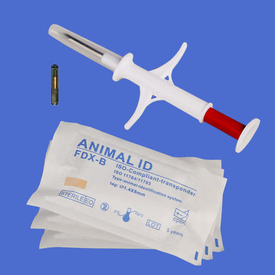 Microchip per l'identificazione animale 1.4×8mm certificato ICAR - Transponder iniettabile per il tracciamento di animali domestici, tag RFID bio-compatibile incapsulato in vetro per l'identificazione a vita degli animali domestici e uso veterinario